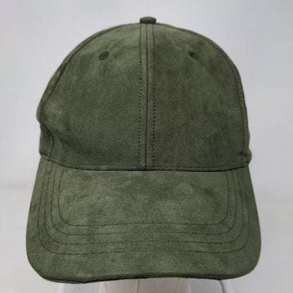 Unbranded Strapback Hat Green OSFA Adjustable 6 Panel Vent Holes Blank