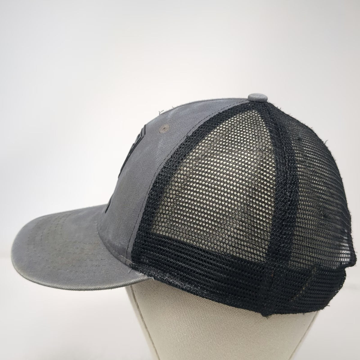 Outdoor Cap RAM Logo Gray Trucker Hat One Size Snapback Mesh Back Curved Brim