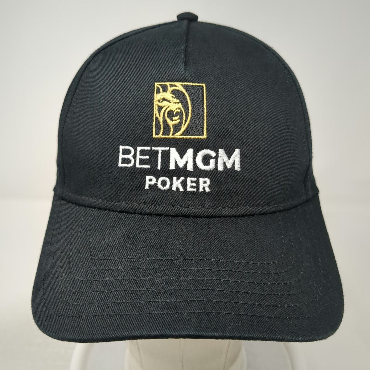 Otto 5 Panel Black Hat One Size BetMGM Poker Logo Betting Strapback Cotton