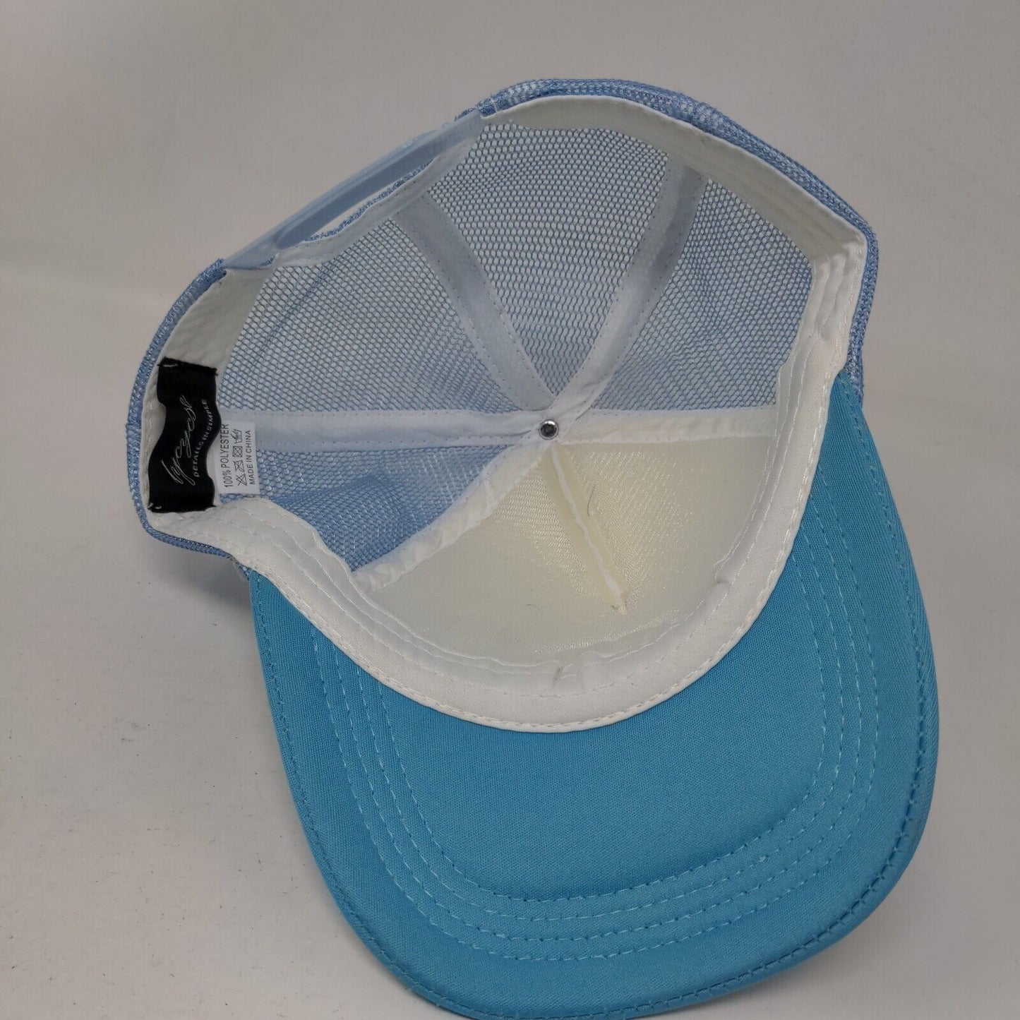 Smiley Emoji Embroidered Snapback Trucker Hat Multicolor One Size Mesh Back