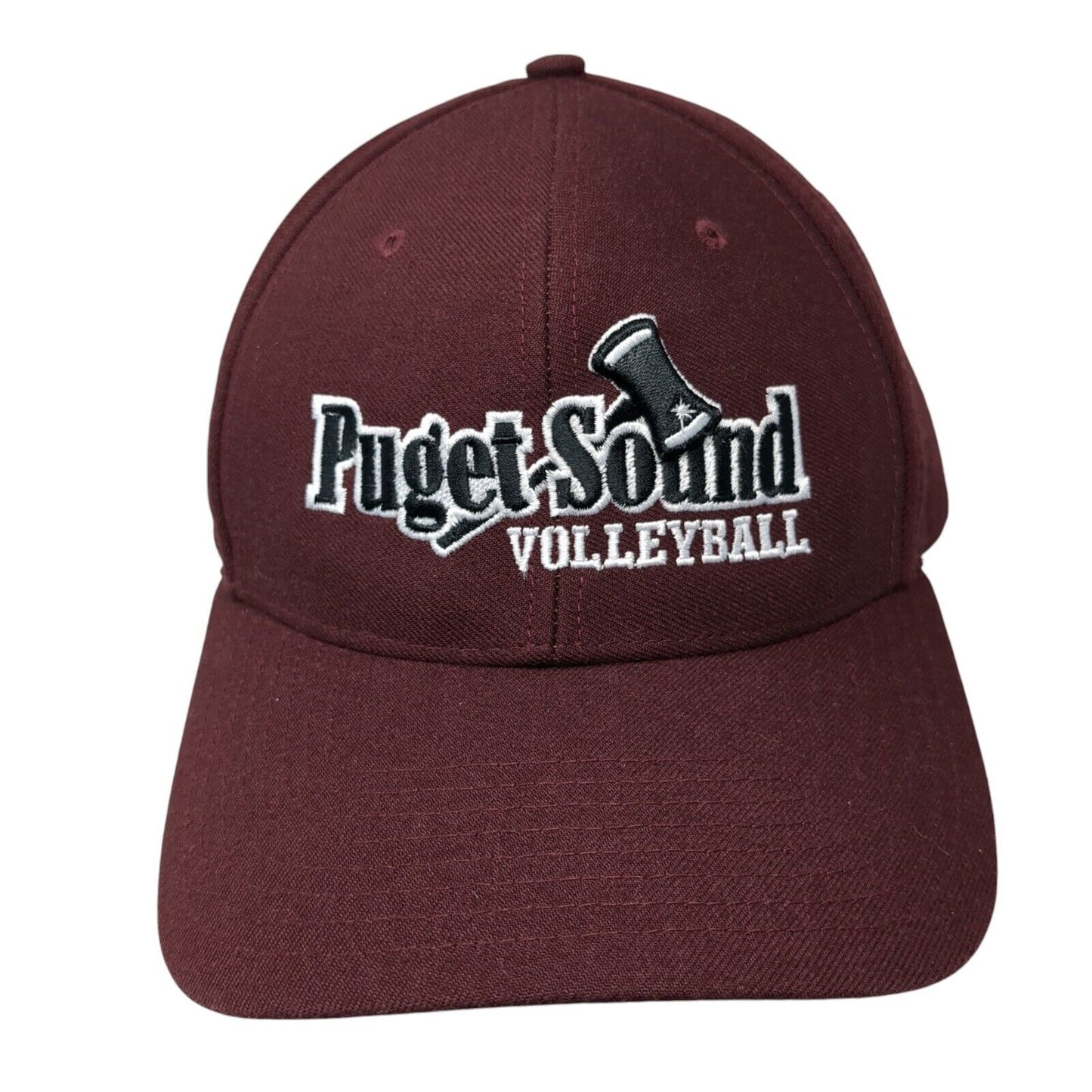 Puget Sound Volleyball Loggers Strapback Hat Red M/L Adjustable Richardson
