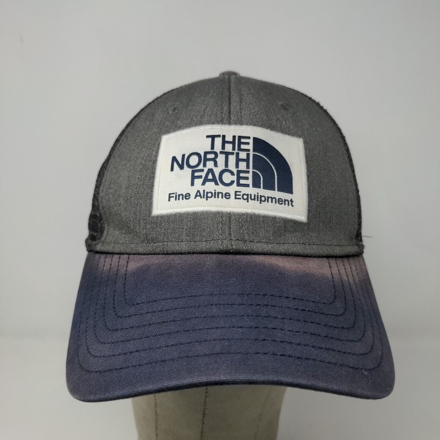 The North Face Men's Snapback Mesh Back Hat Gray Blue Size OS Patch Logo