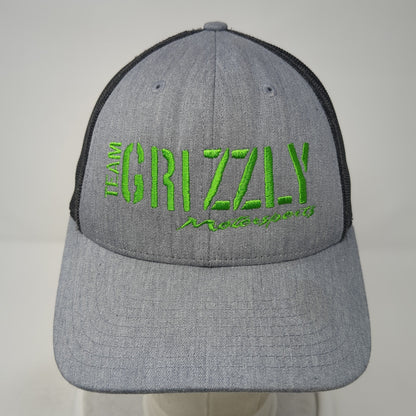 Team Grizzly Motorsports Snapback Trucker Hat Gray Large Mesh Back Richardson