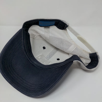 Costa Del Mar Snapback Trucker Hat Blue OSFA Mesh Back Fish Colorblock