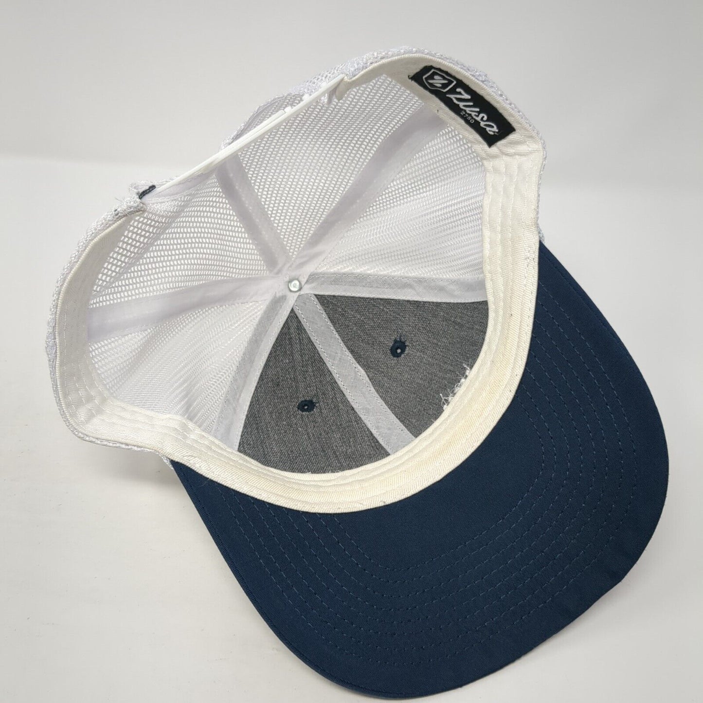 II:II Systems Snapback Trucker Hat Blue One Size Adjustable Mesh Back Zusa Z750