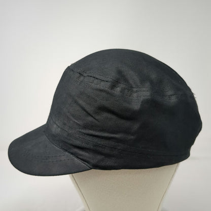 ABG Accessories Army Cap Black One Size Rhinestone Floral Elastic Back Bling Hat