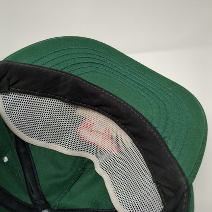 Duratemp Slideback Hat Green OSFA Adjustable Embroidered Leather Strap