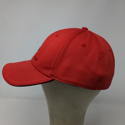 Pukka Mens Fitted Hat Red Size L/XL Embroidered Pebble Beach 1919 Logo Polyester