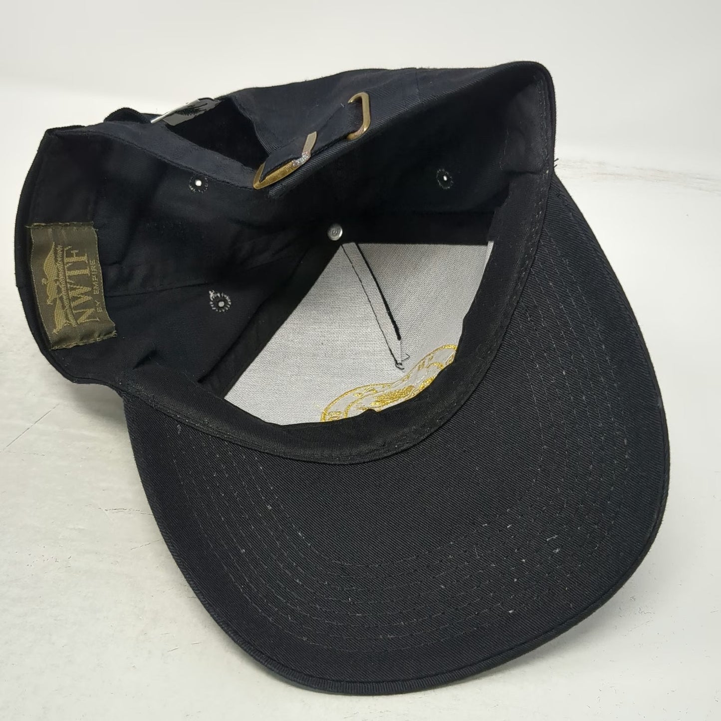 NWTF 5 Panel Black Hat One Size Golden Gobbler 2003 Embroidered Turkey Slideback