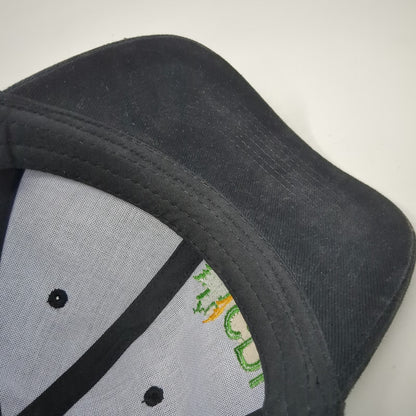 CDL Maple Leaf Baseball Cap Black One Size Strapback Cotton Hat Embroidered Logo