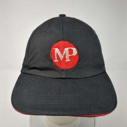 MP Strapback Hat Black One Size Adjustable Embroidered 6 Panel