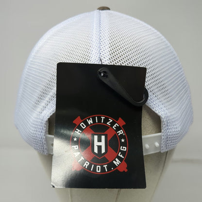 Howitzer Trucker Hat Gray One Size We the People Mesh Flat Brim Patriot MFG Hat