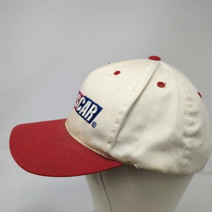 Checkered Flag Sports NASCAR Snapback Hat White Red One Size Embroidered Logo