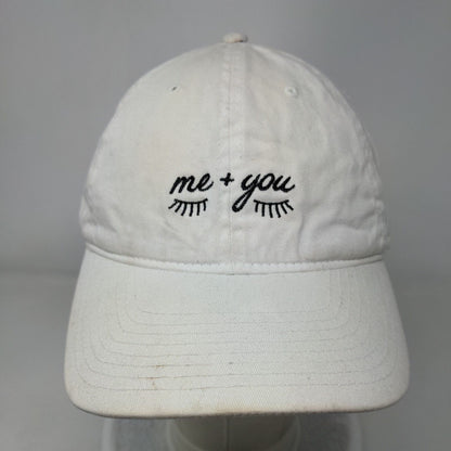 Me + You Lashes Slideback Hat Cream One Size Embroidered Adjustable