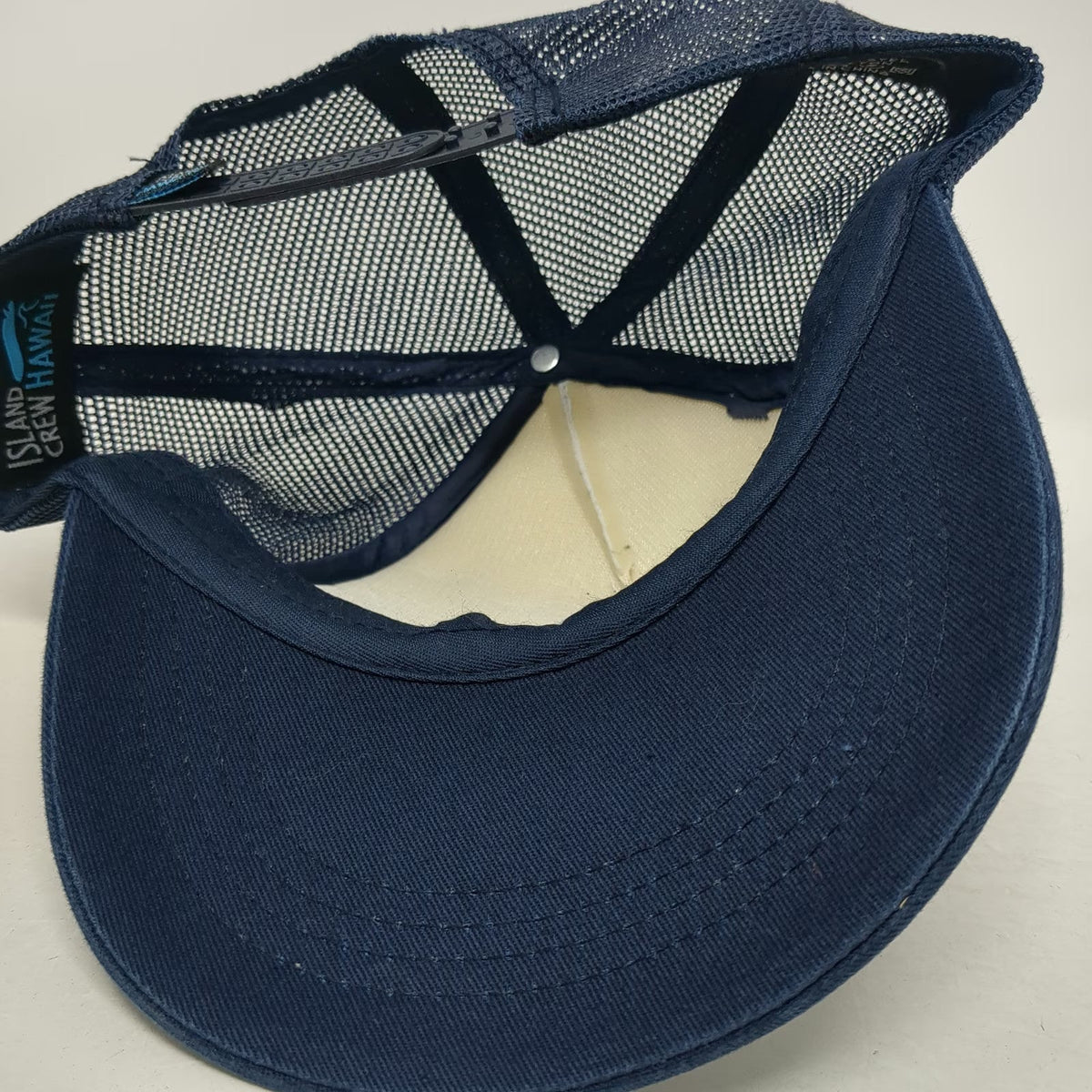 Island Crew Hawaii Trucker Hat Blue One Size Live Aloha Pineapple Mesh Snap Back