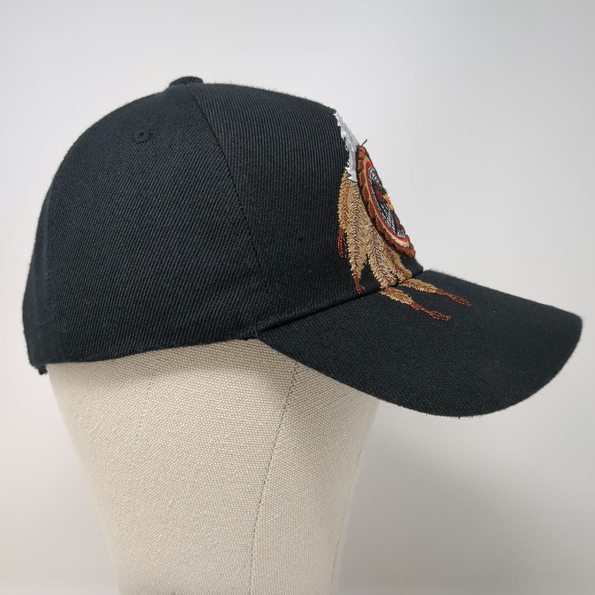 Native Pride Baseball Cap Black One Size Eagle Medicine Wheel Strapback Hat