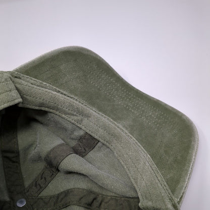 Unbranded Slideback Hat Green One Size Solid 6 Panel Vent Holes Blank
