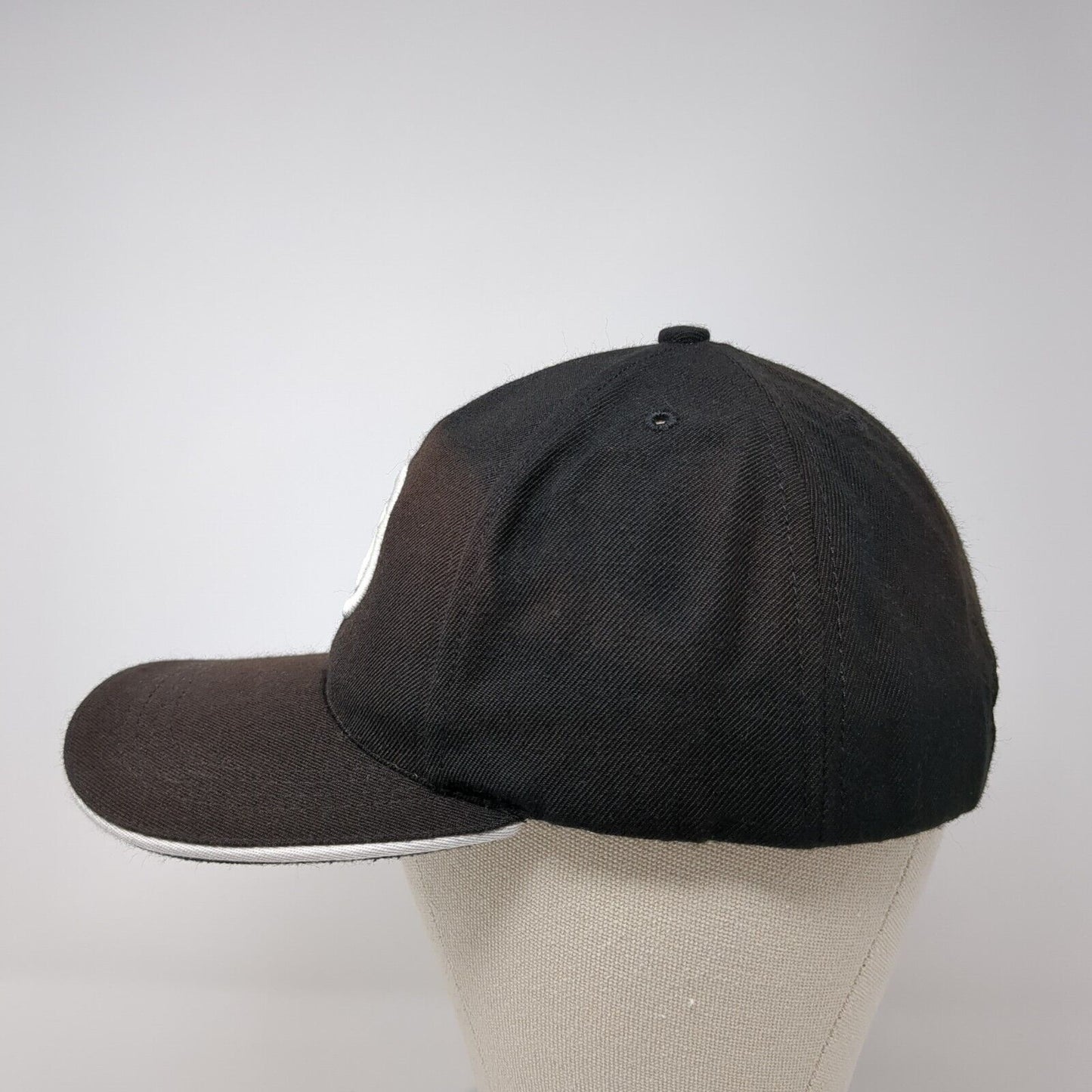 Haas Snapback Hat Black One Size Adjustable Embroidered 6 Panel Graffiti