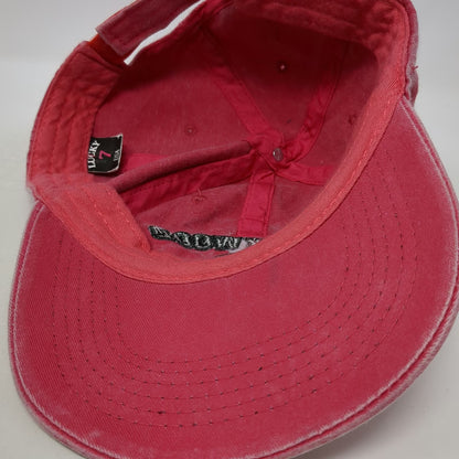 Lucky 7 Hollywood California 1904 Red Baseball Cap OSFM Strapback Hat Adjustable