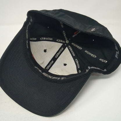Alpinestars Baseball Cap Black XL Flexfit Embroidered Logo Stretch Fit Hat Moto