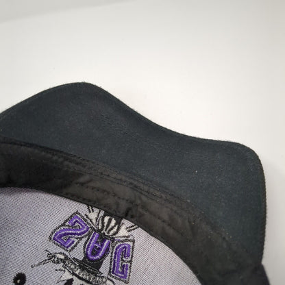 Sacramento Strapback Hat Black One Size Adjustable Embroidered Elite Headwear