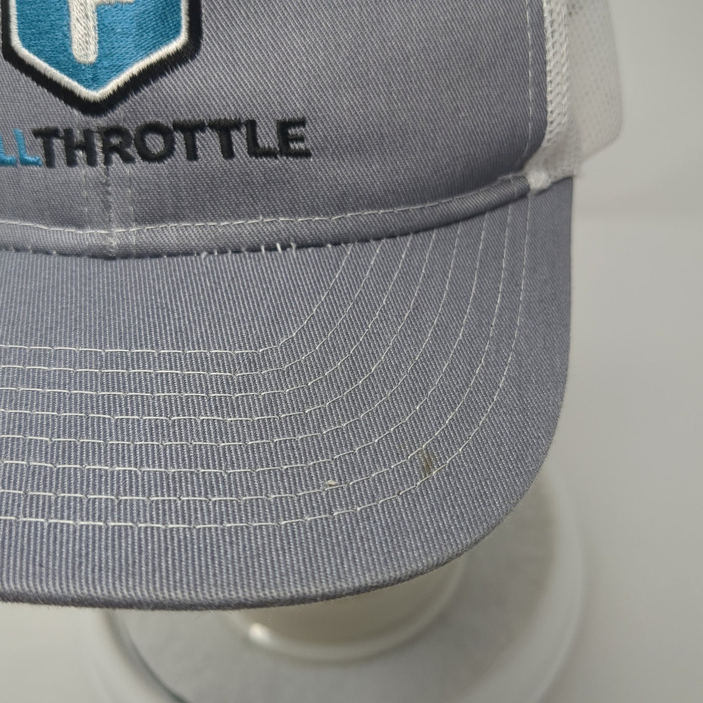 FullThrottle Trucker Hat Gray One Size Adjustable Mesh Back Port Authority