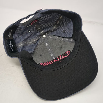 Callaway Baseball Cap Gray One Size Pink Odyssey Logo Golf Curved Adjustable Hat