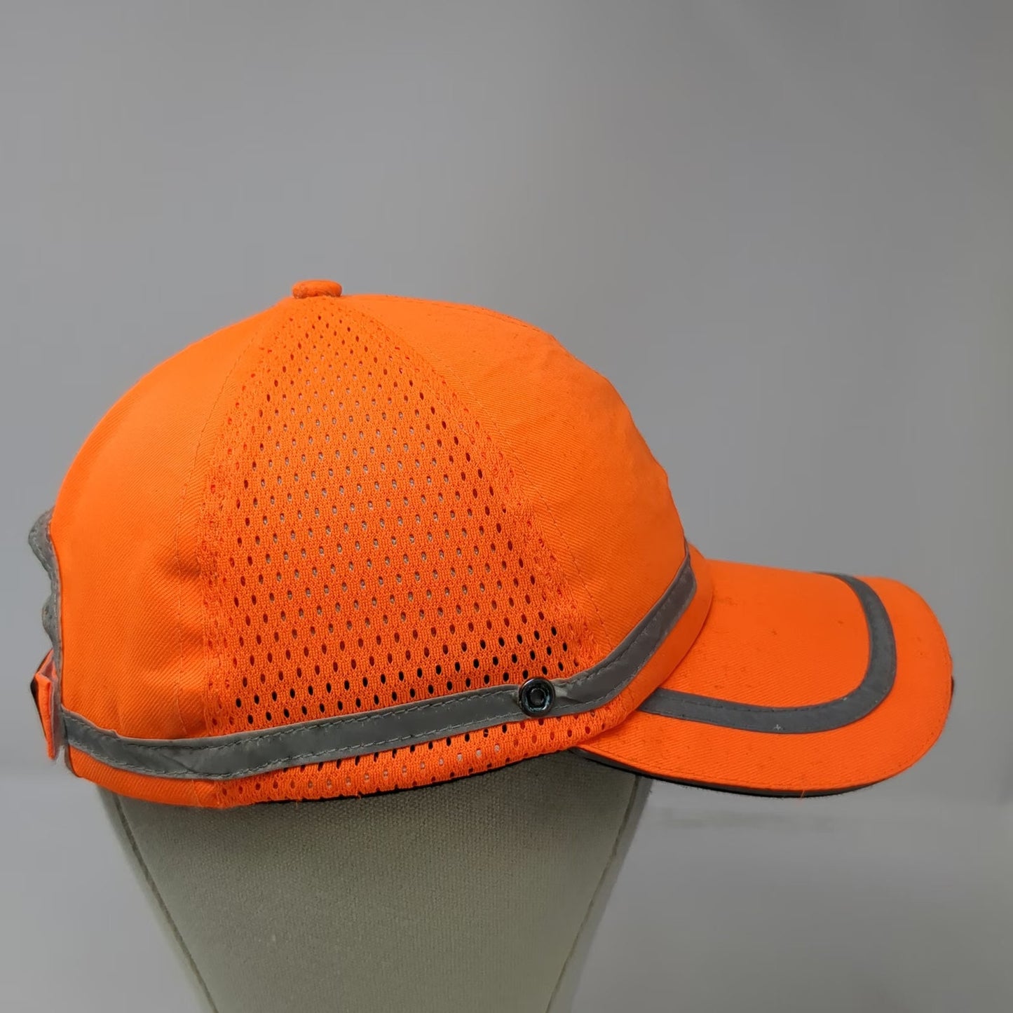 ML Kishigo Orange Baseball Cap One Size Reflective Tape Mesh Safety High Vis Hat