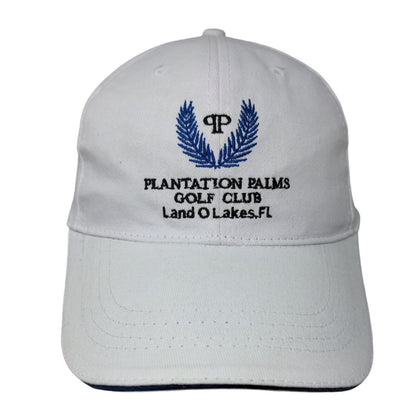 Plantation Palms Golf Club Land O Lakes FL Strapback Hat White One Size 6 Panel
