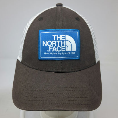 The North Face Trucker Hat Brown One Size Mesh Back Alpine Patch Snapback