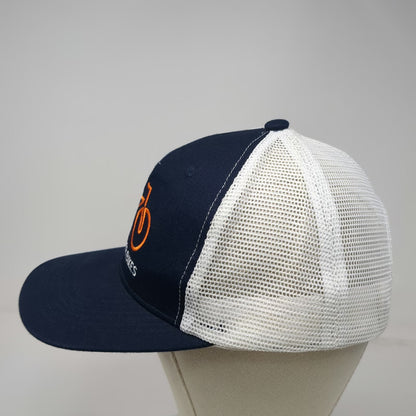 Rad Power Bikes Trucker Hat Blue Orange White One Size Mesh Back Snapback Brim