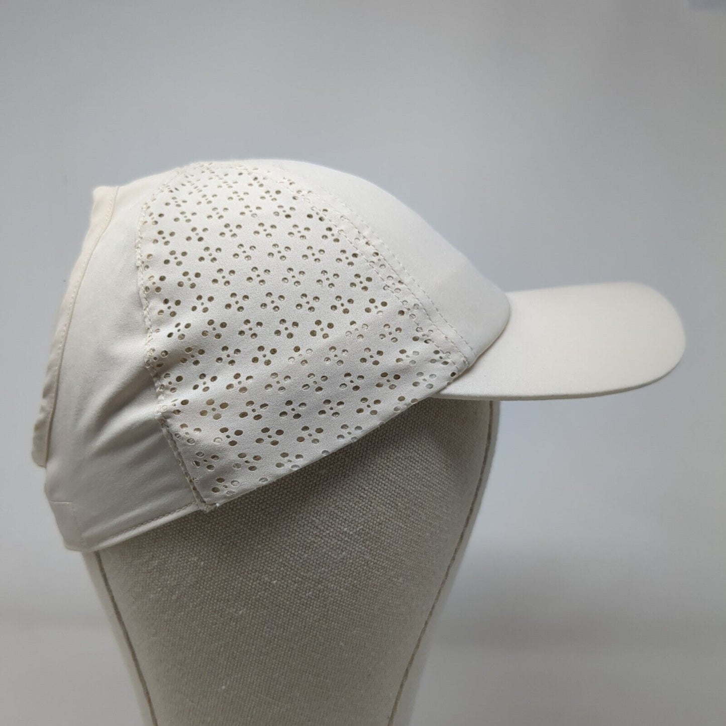 Layer Ponyback Strapback Hat Tan One Size Adjustable Breathable Blank 6 Panel