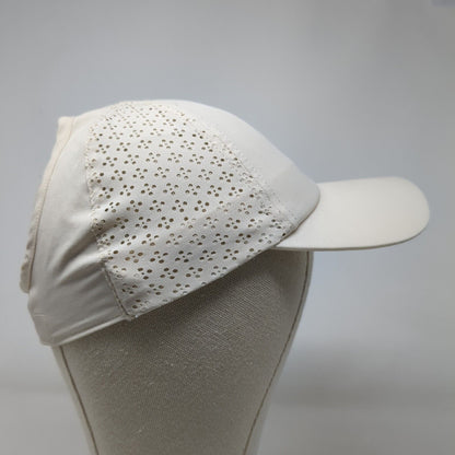 Layer Ponyback Strapback Hat Tan One Size Adjustable Breathable Blank 6 Panel