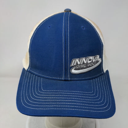 Innova Disc Golf Snapback Trucker Hat Blue One Size Adjustable Mesh Back