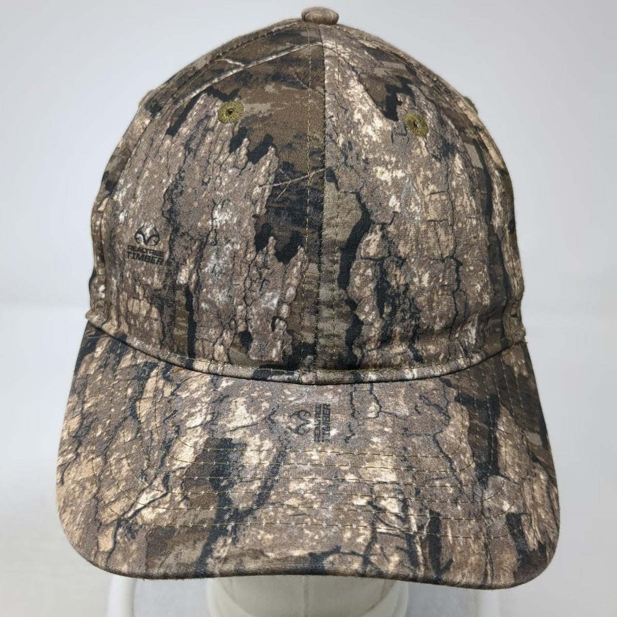 Realtree Timber Camouflage Baseball Cap Brown M Embroidered Logo Outdoor Hat