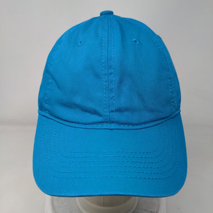 Unbranded Slideback Hat Blue One Size Adjustable Vented Holes 6 Panel Blank