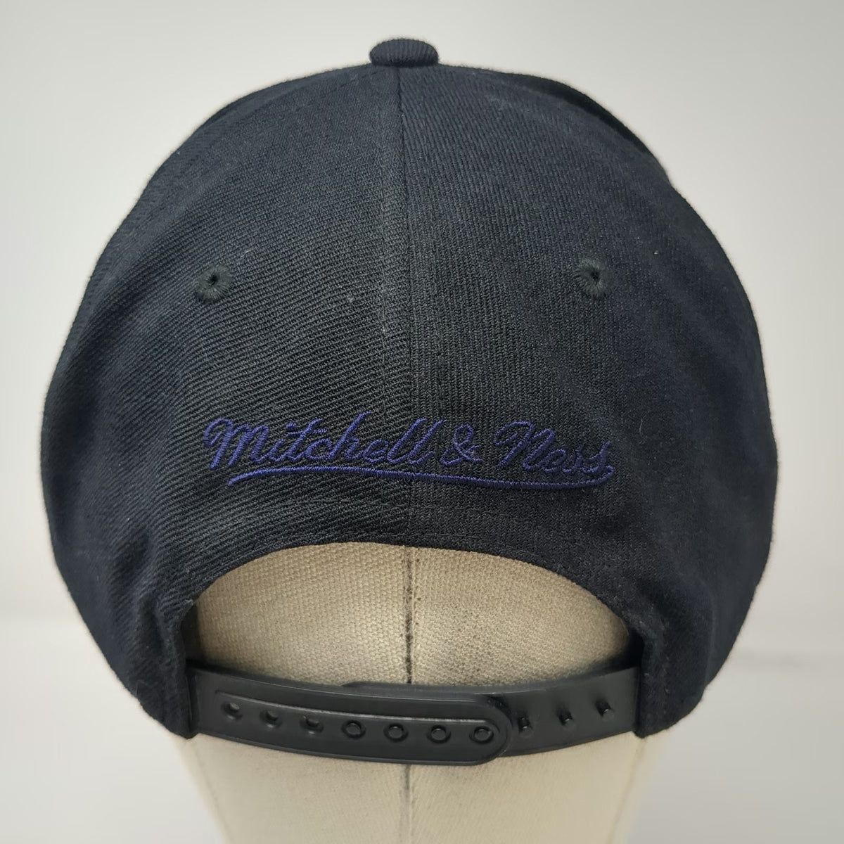 NBA Charlotte Hornets Mitchell & Ness Snapback Hat Black One Size Wool Flat Brim