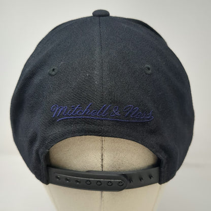 NBA Charlotte Hornets Mitchell & Ness Snapback Hat Black One Size Wool Flat Brim