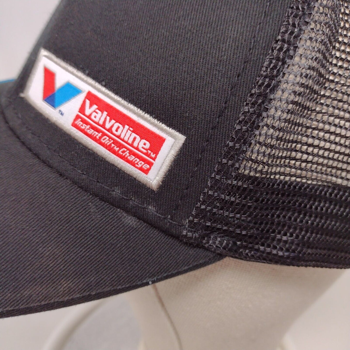Valvoline Snapback Mesh Back Trucker Hat Black OSFA Adjustable 6 Panel