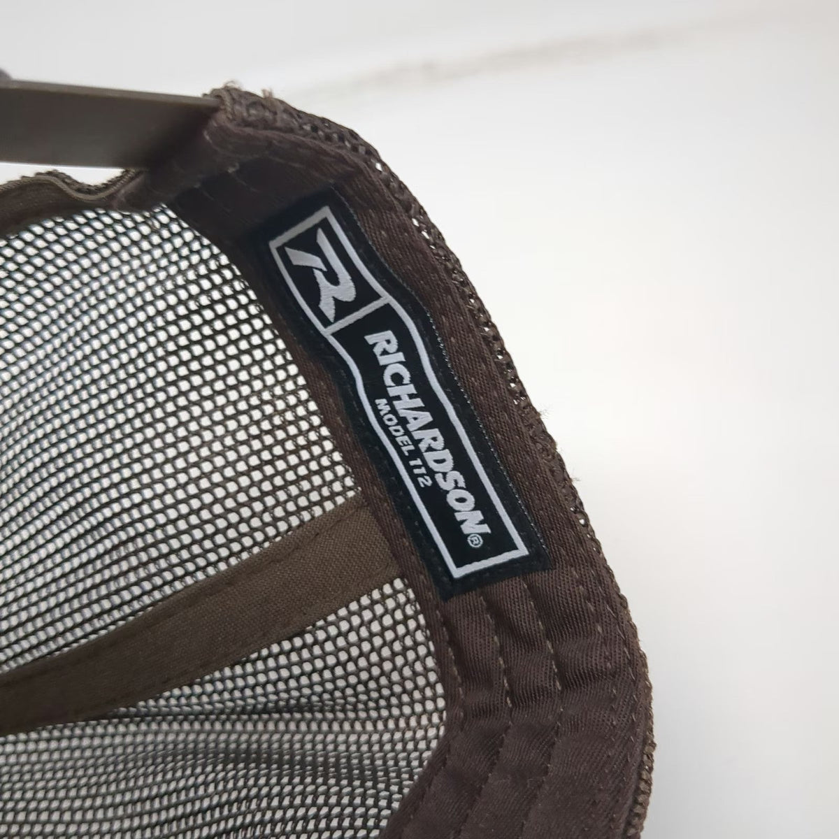 Richardson Trucker Hat Beige One Size High Mark Distillery Mountain Patch Mesh