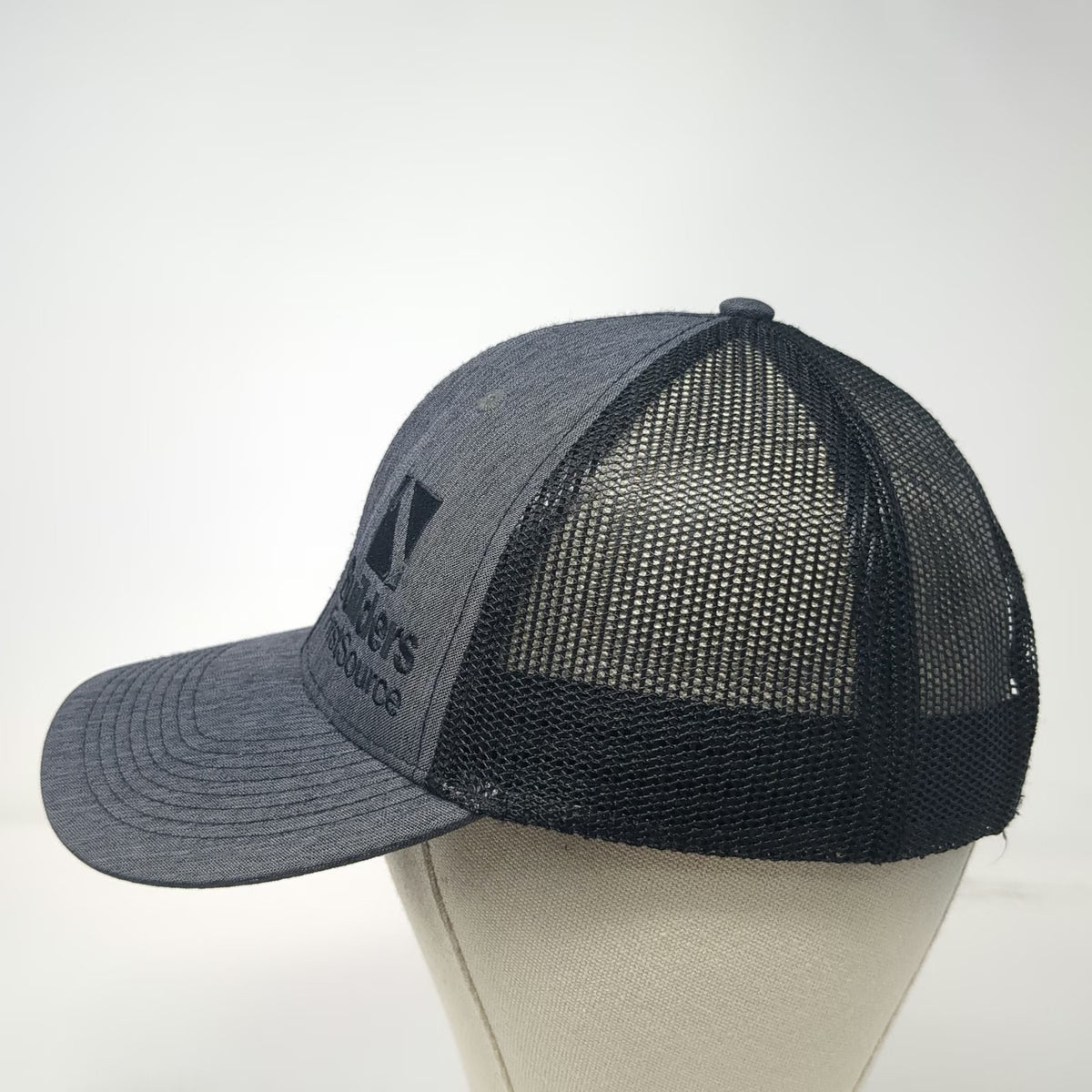 Fivory Builders FirstSource Trucker Hat Gray Black One Size Mesh Snapback Logo
