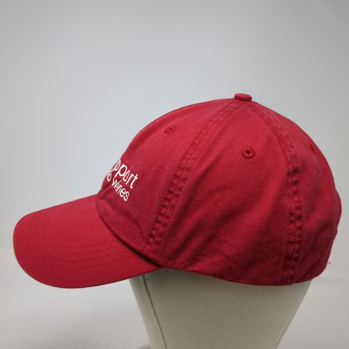 Alternative Baseball Cap Red One Size i support Idaho wines Hat Slideback Cotton