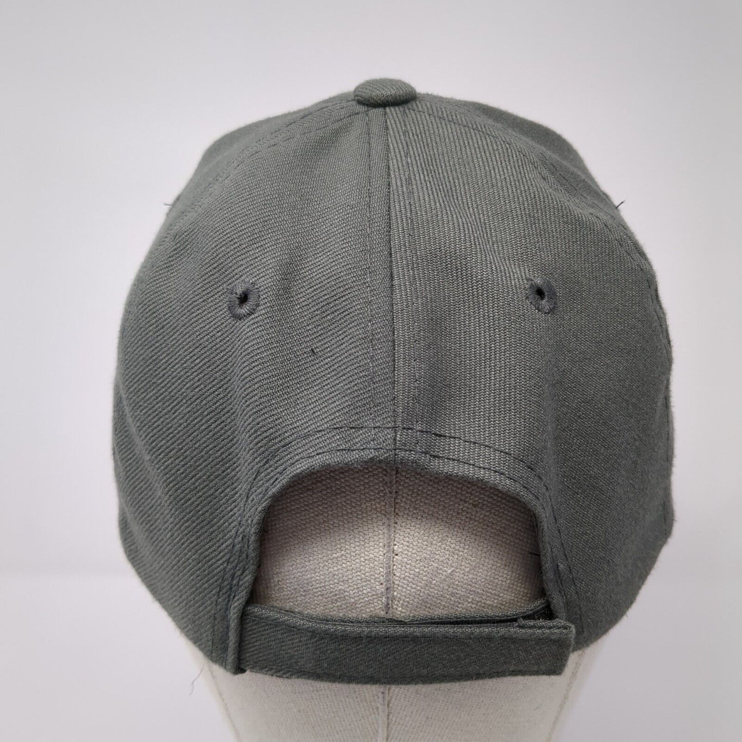 Brave Strapback Hat Gray One Size Adjustable Embroidered 6 Panel Polyester