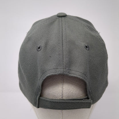 Brave Strapback Hat Gray One Size Adjustable Embroidered 6 Panel Polyester
