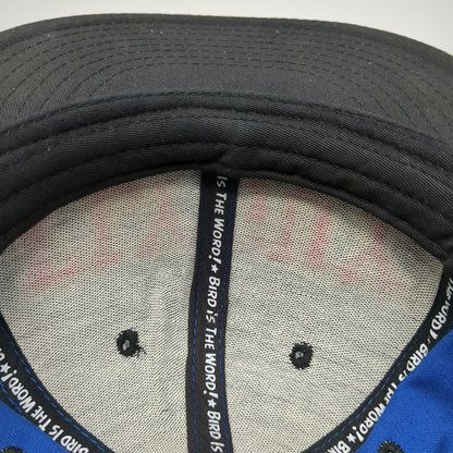 Angry Birds Fly Guy Snapback Hat Blue One Size Cotton Flat Brim Character