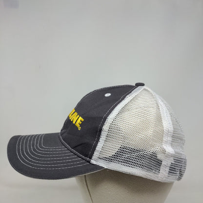 Fastline Strapback Mesh Back Trucker Hat Gray One Size Colorblock