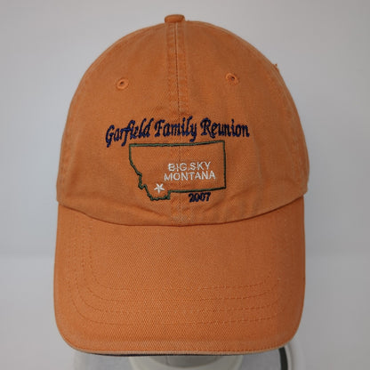 Garfield Family Reunion Big Sky Montana 2007 Baseball Cap Orange OS Headshots