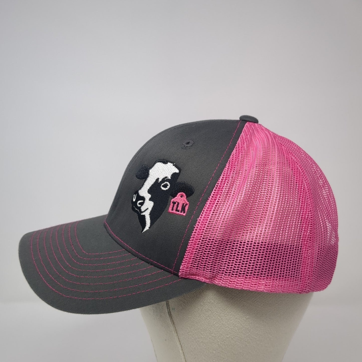 Richardson Snapback Mesh Back Trucker Hat Multi One Size Embroidered Cow