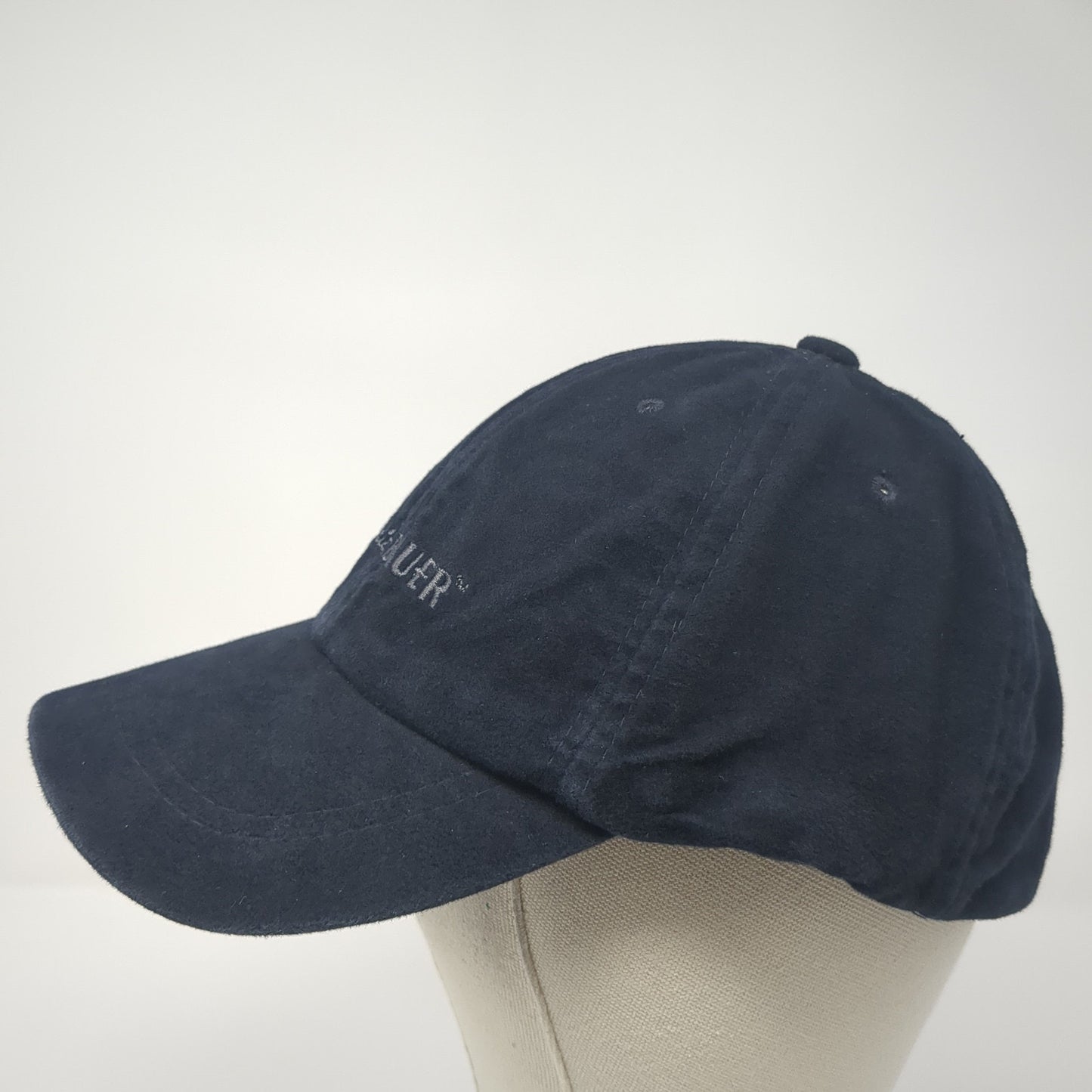 Eddie Bauer Slideback Hat Blue One Size Solid Adjustable Leather Strap
