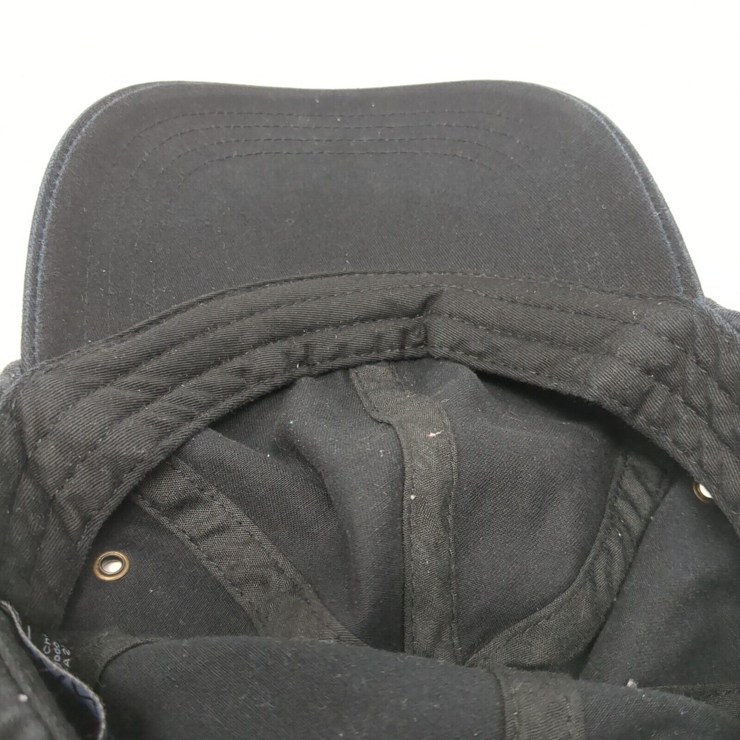 Anvil Slideback Hat Black One Size Solid Adjustable Vent Holes Blank